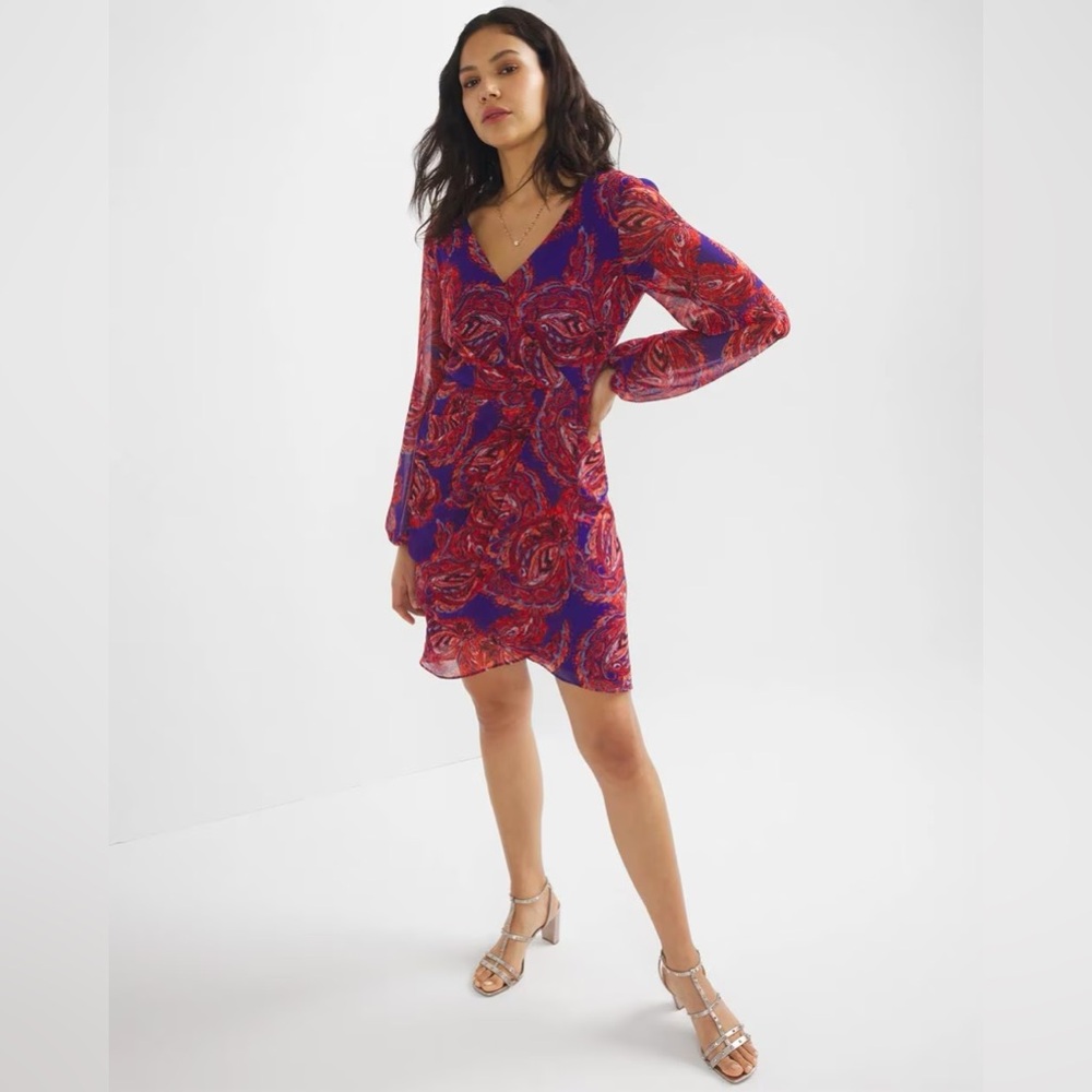White House Black Market Paisley Mini Dress